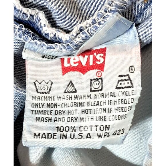Vintage 90s Levis 501 Made in USA W40 L32 LIght Wash Whiskered Fade 553 Factory - Picture 2 of 11